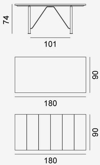 Gervasoni Прямоугольный стол из каррарского мрамора Weekend sun-id-1403249 - Вид №6
