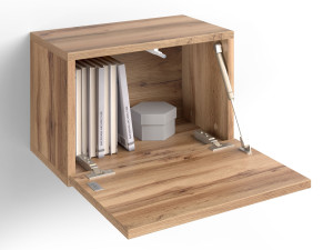 Горизонтальный навесной шкаф из меламинированного материала с дверным полотном