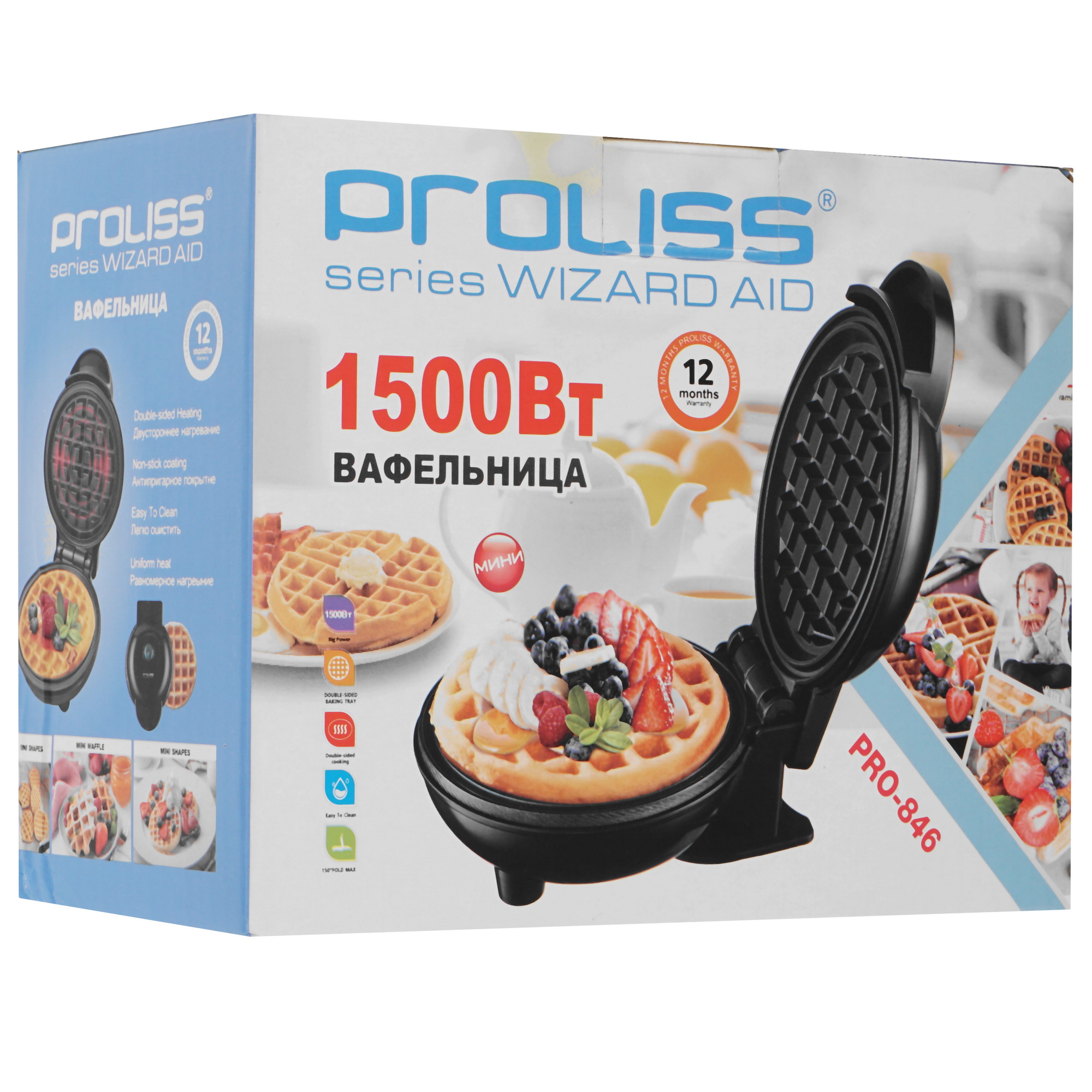 5493406 Вафельница Proliss PRO-846 красный STDN-0050628 - Вид №7