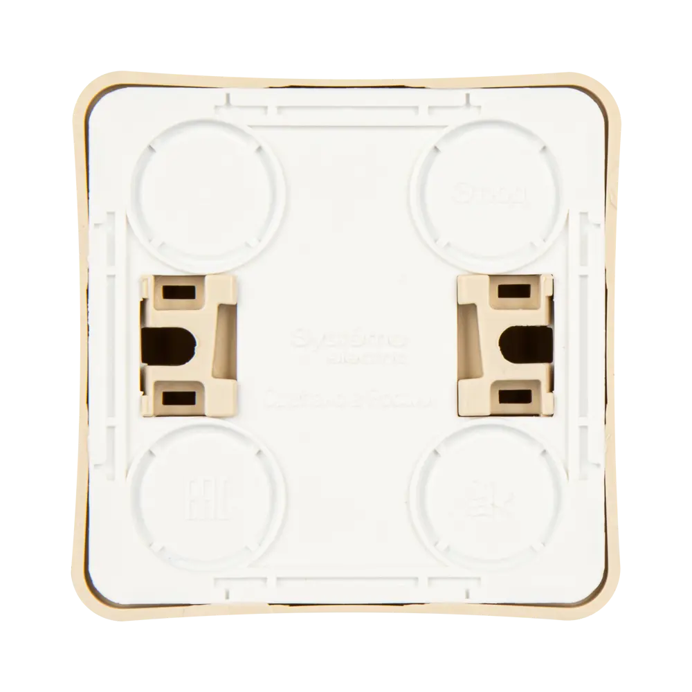 Розетка SYSTEME ELECTRIC Этюд для открытого монтажа в кремовом корпусе 11402080 STLM-1335884 - Вид №3
