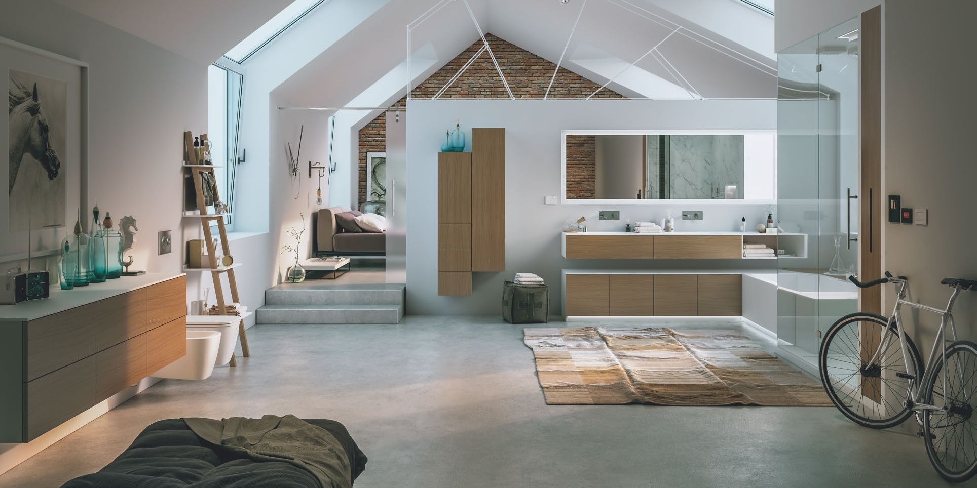 Moma Design Зеркало настенное с подсветкой 2000х500 Mirr Led Slim MIRRLEDSLIM20050 - Вид №2