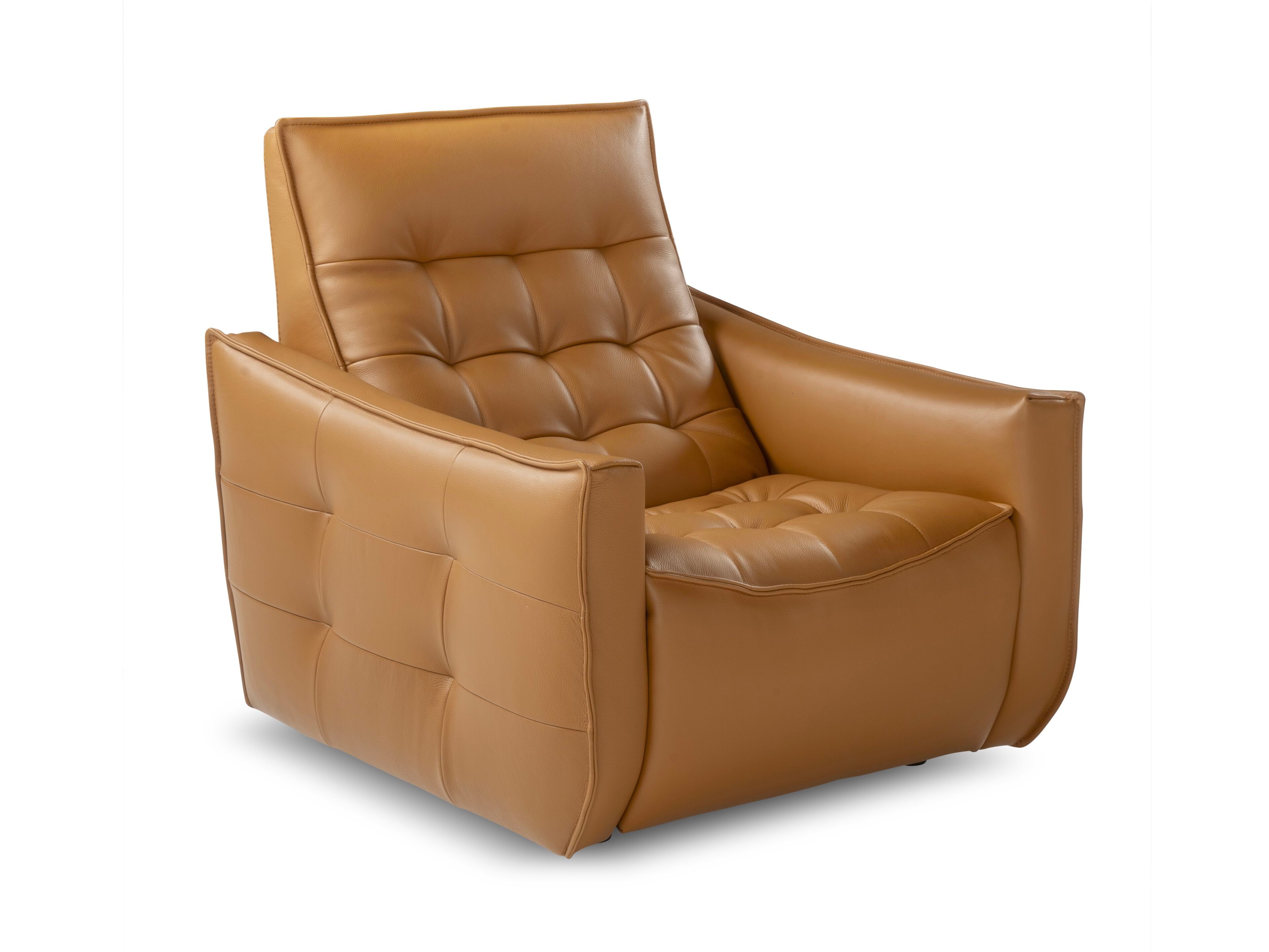 Кожаное кресло с подставкой для ног и подлокотниками Calia Italia Modular ARCH-00046641