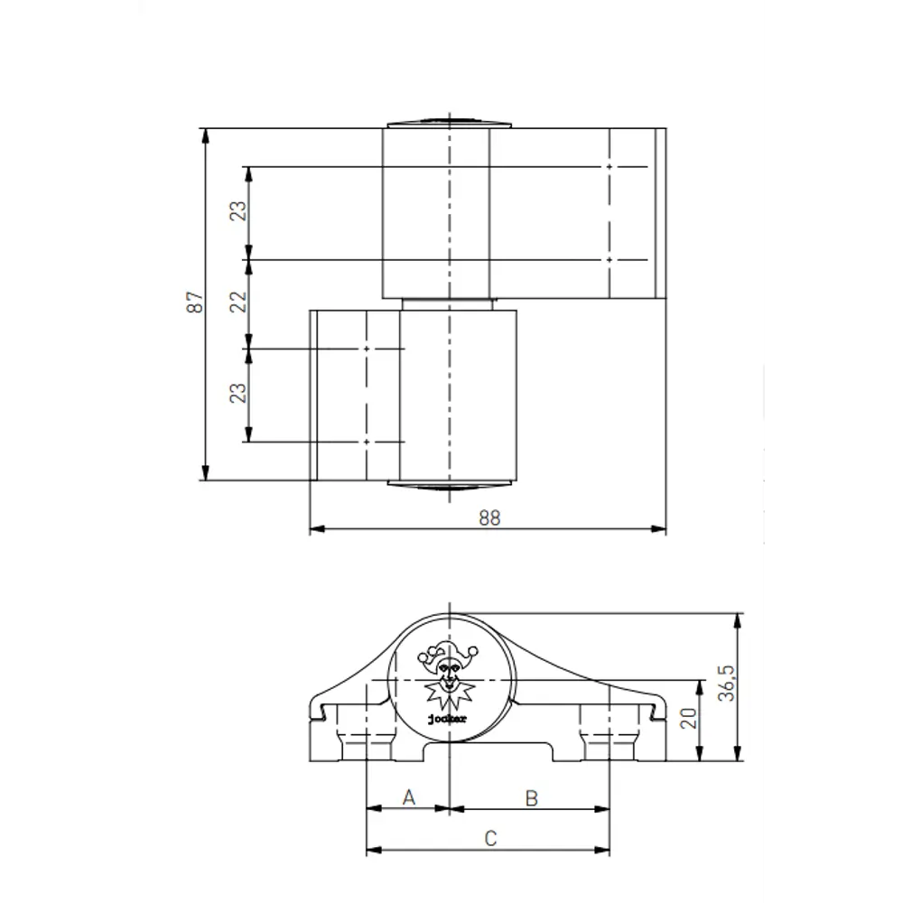 Петля дверная универсальная MED0061.01 107x87x35 мм алюминий цвет серебристый Santreyd STLM-2078202 - Вид №4