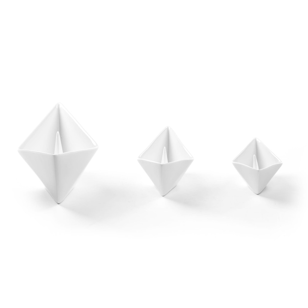 Статуэтки декоративные фарфоровые 3 шт белые Memorabilia My Boats SELETTI  00-3883237 Белый  - Вид №1