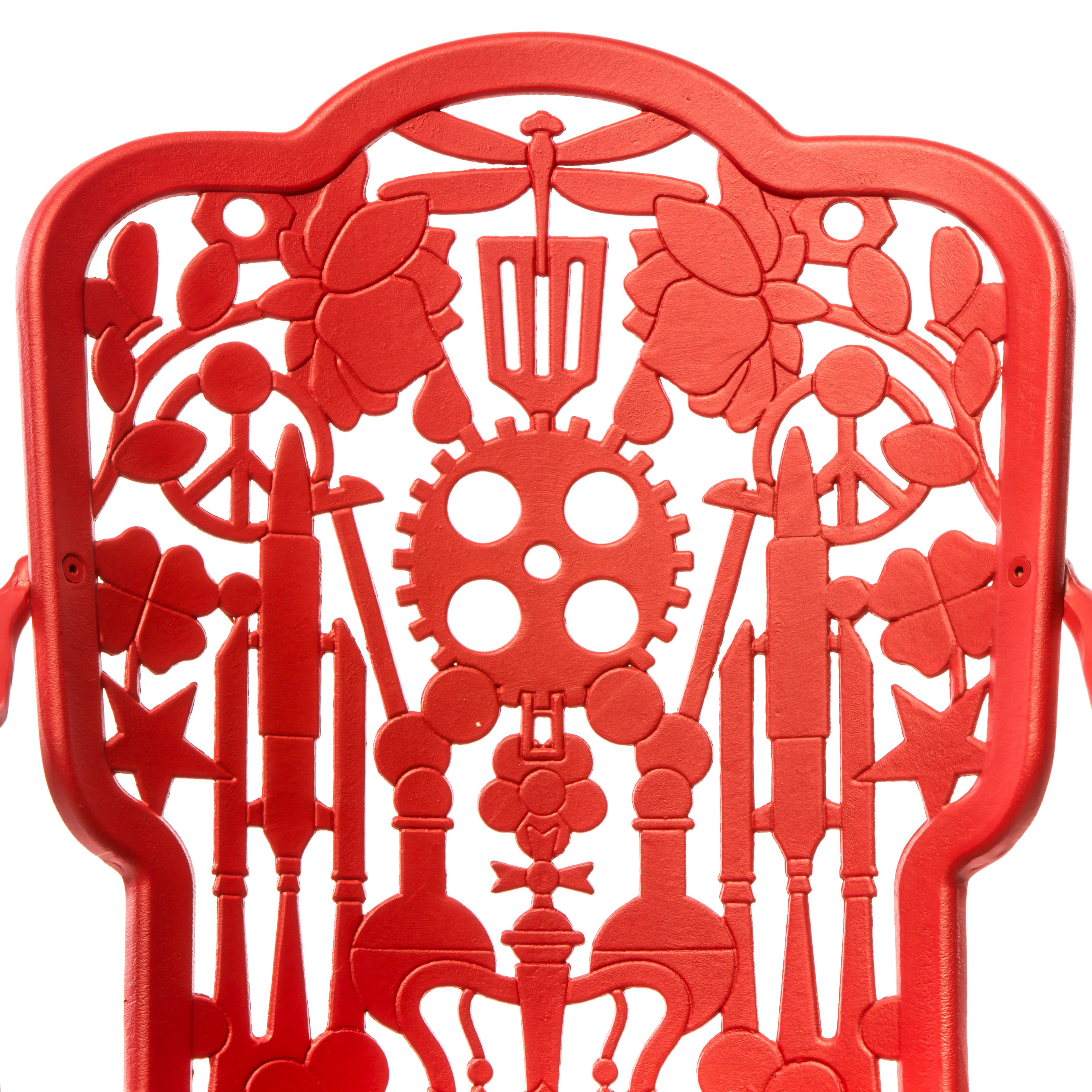 Алюминиевый садовый стул с подлокотниками Seletti промышленность ARCH-00102850 - Вид №7