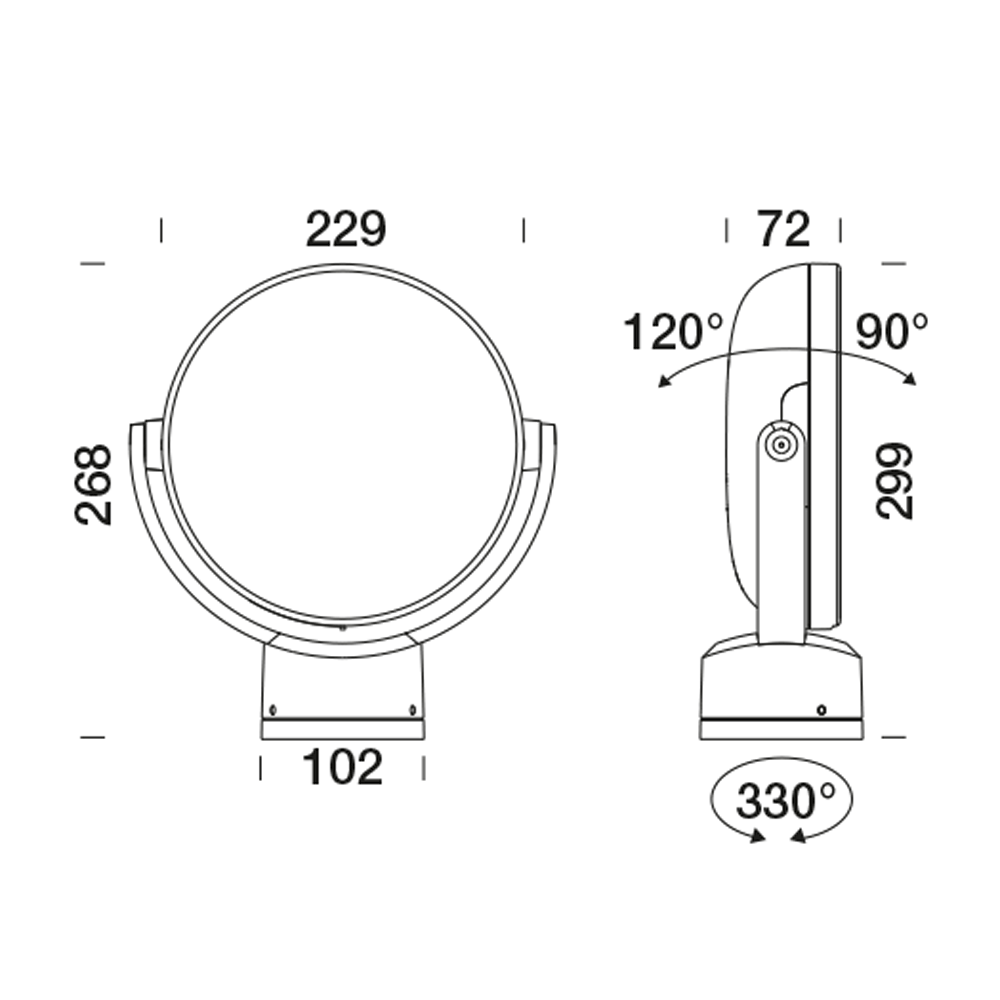 8840301 Проектор Platek SUN Medium Proiettore  SUN Medium Floodlight - 16 LED RGBW 24°  - Вид №8