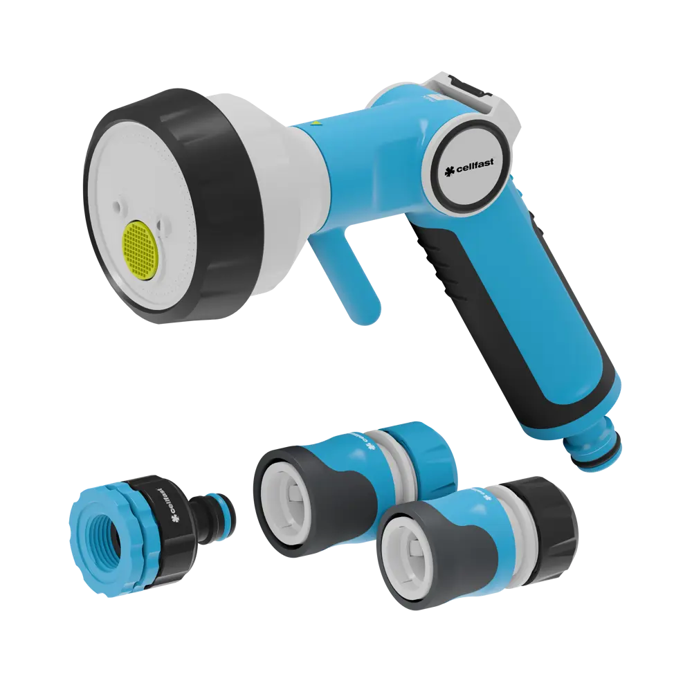 Набор Пистолет-распылитель для полива Cellfast Eco Plus с коннекторами 1/2" 4 режима STLM-2193639 - Вид №5