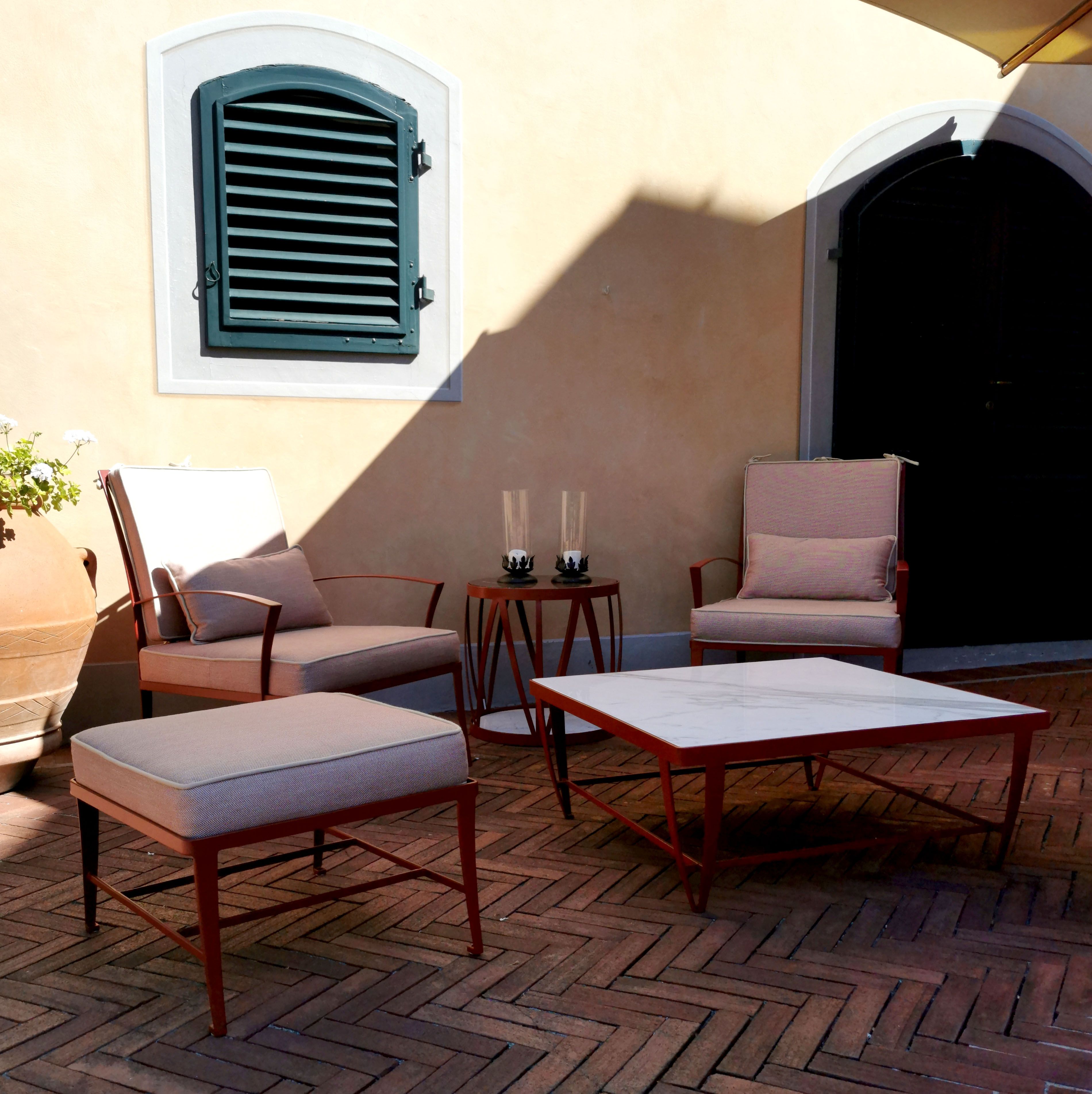 Квадратный садовый столик из нержавеющей стали OFFICINACIANI Zig Zag ARCH-00041455 - Вид №2