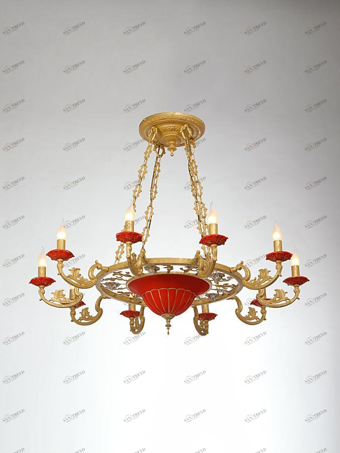 Подвесная люстра Vitaluce V1058/10+3 VITALUCE ДИЗАЙНЕРСКИЕ 220341 Золотой 