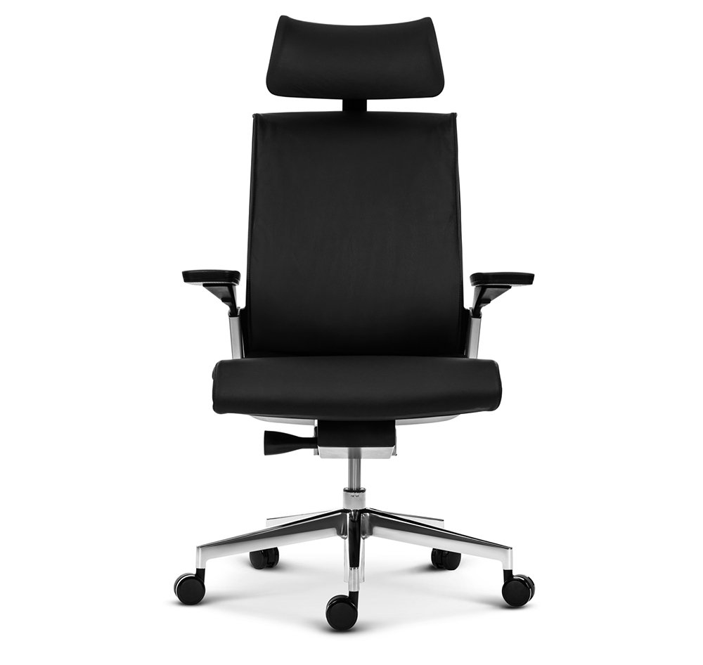 Кресло руководителя эргономичное кожаное с пластиковыми подлокотниками 120х72 см черное Match HB SOHO DESIGN ДИЗАЙНЕРСКИЕ 00-3886277 Черный  - Вид №1