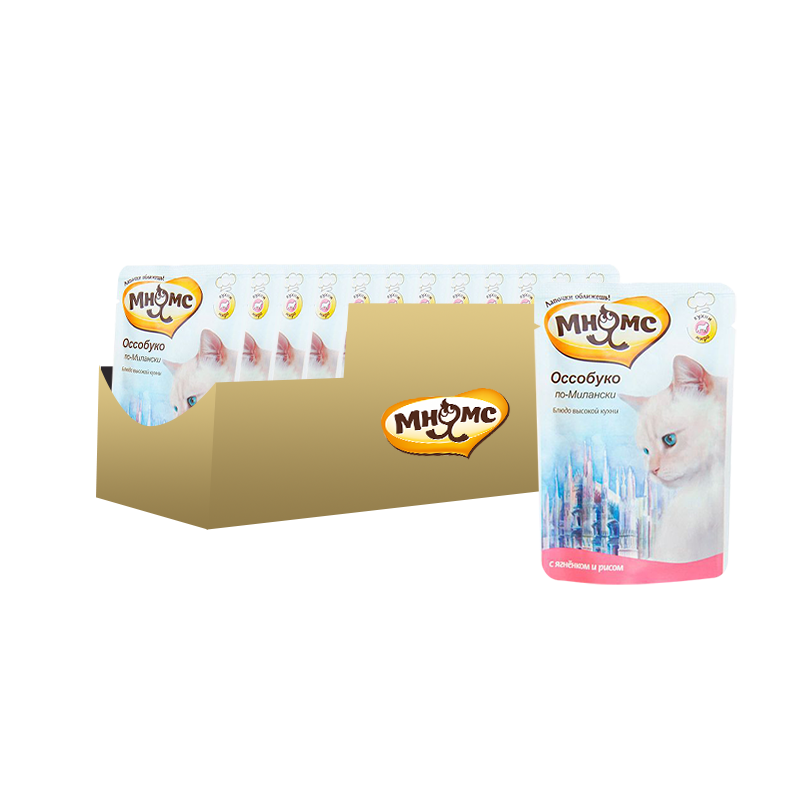 ПР0029237*12 Корм для кошек Оссобуко по-Милански ягненок с рисом конс. 85г (упаковка - 12 шт) МНЯМС 