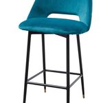 FUVE0013 Барный стул Fulham в цвете Petrol Blue Velvet ijlbrown  - Вид №5