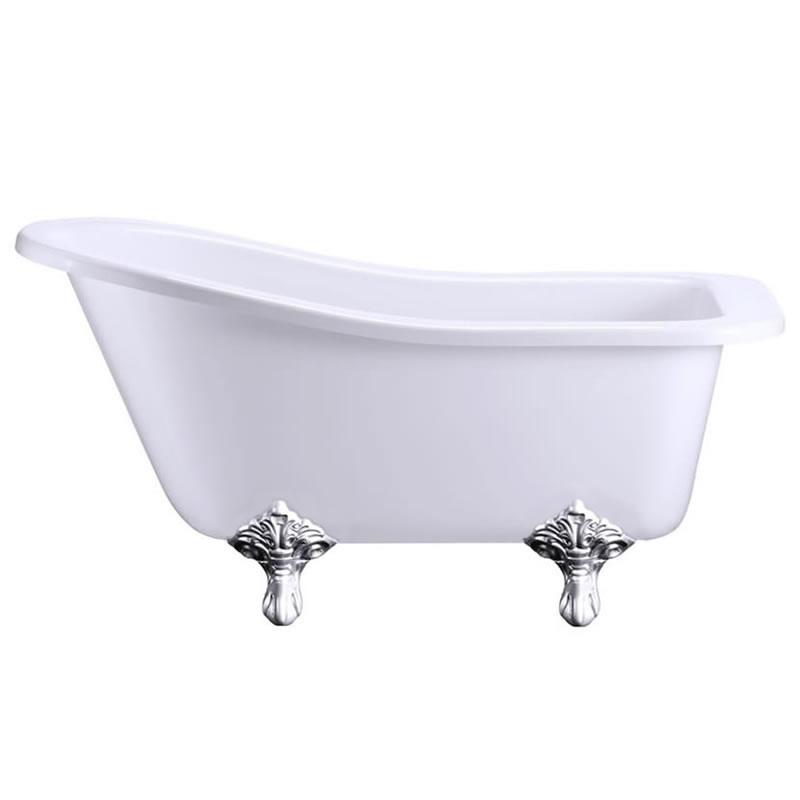 Burlington Бакингемские тапочки для ванн со стандартными ножками с ножками Period в Chrome E6 E9 CHR  - Вид №4
