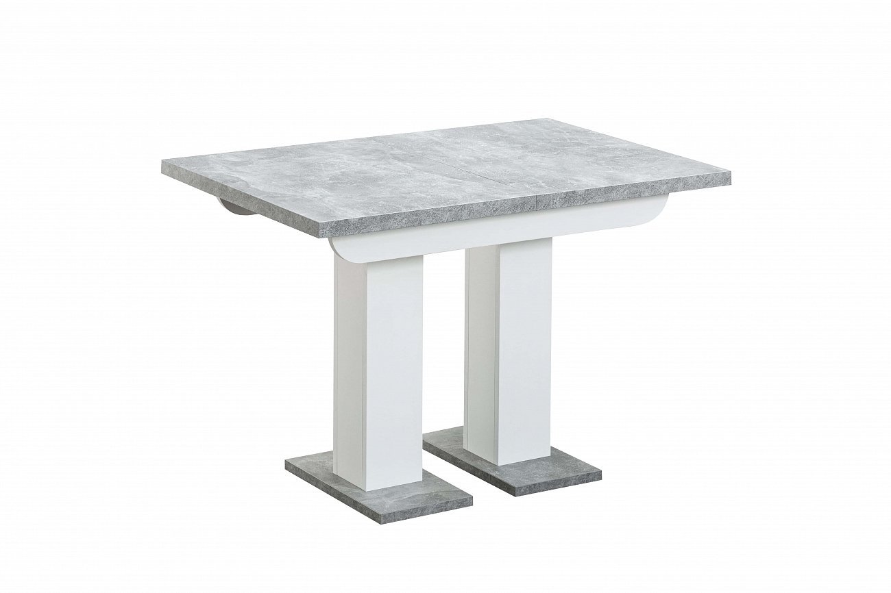 Стол обеденный раздвижной 110-166 см бело-серый Clyde STOOL GROUP  00-3958854 Белый;серый  - Вид №1