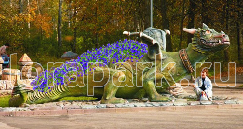 V.S-D01 ДРАКОН цветочный, скульптура бетонная LAB.Space 