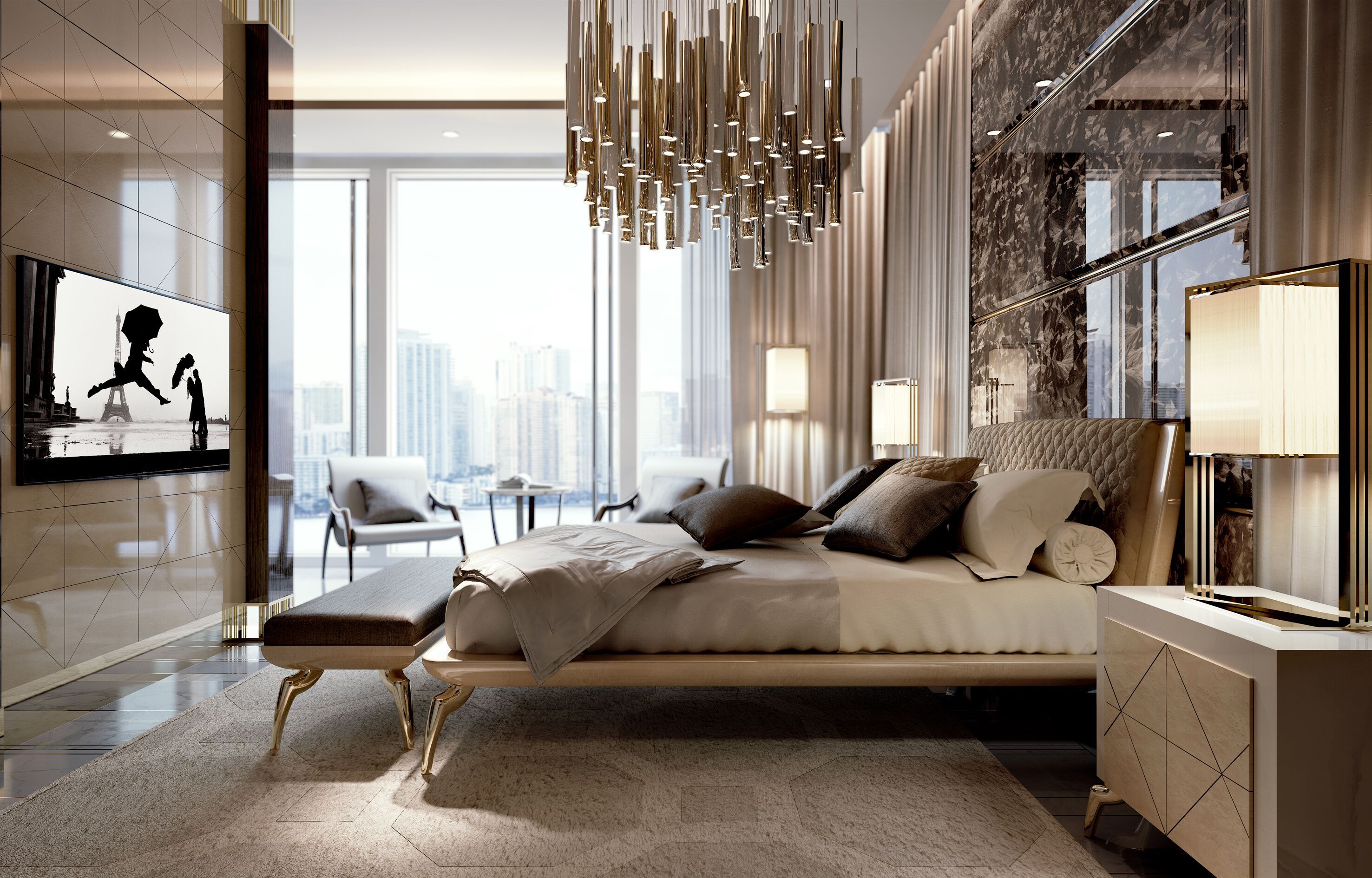 Деревянная двуспальная кровать Bizzotto Italia Symphony-Infinity ARCH-00137427 - Вид №1