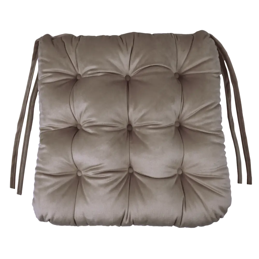 Подушка для стула Бархат 40x36x6 см цвет бежевый LINEN WAY STLM-2016256