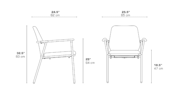 Тканевый штабелируемый садовый стул с подлокотниками MAMAGREEN Clara ARCH-00082803 - Вид №11