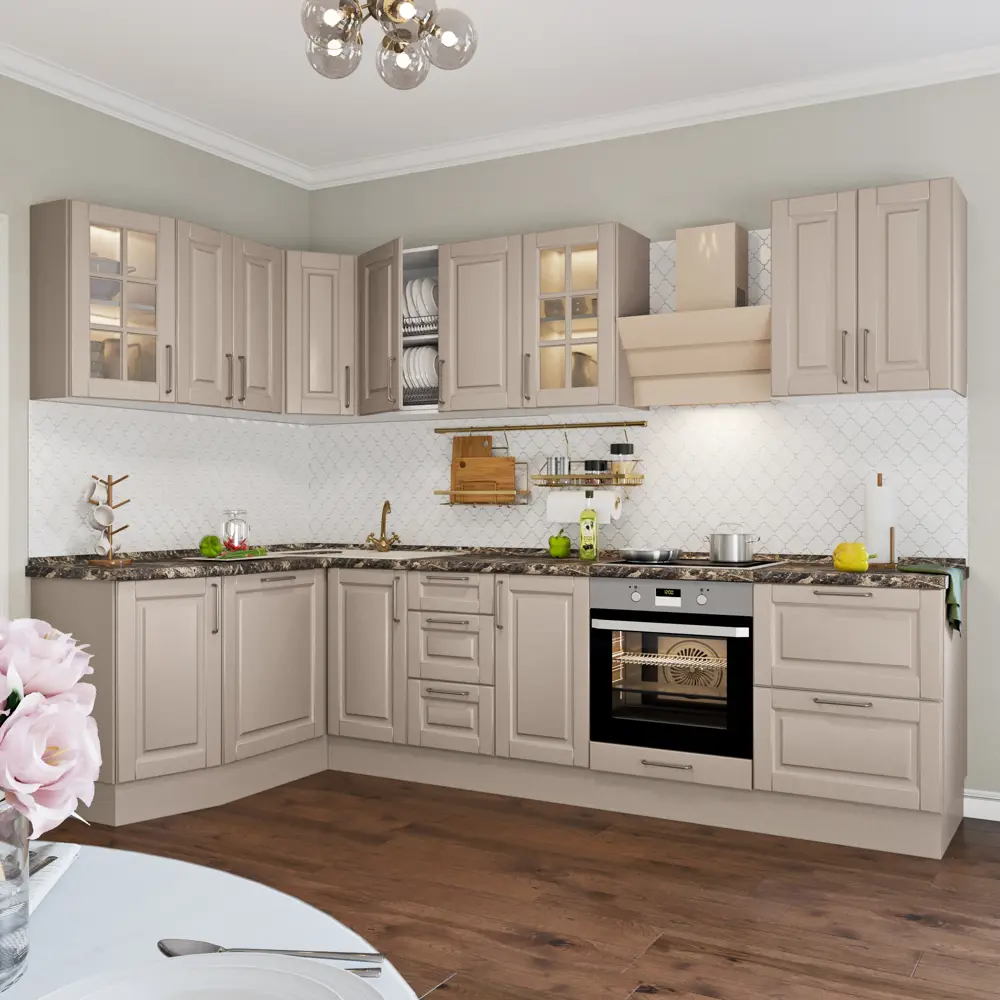 Дверь для шкафа Delinia «Леда бежевая» 33x92 см, МДФ, цвет бежевый STLM-2058841 - Вид №3