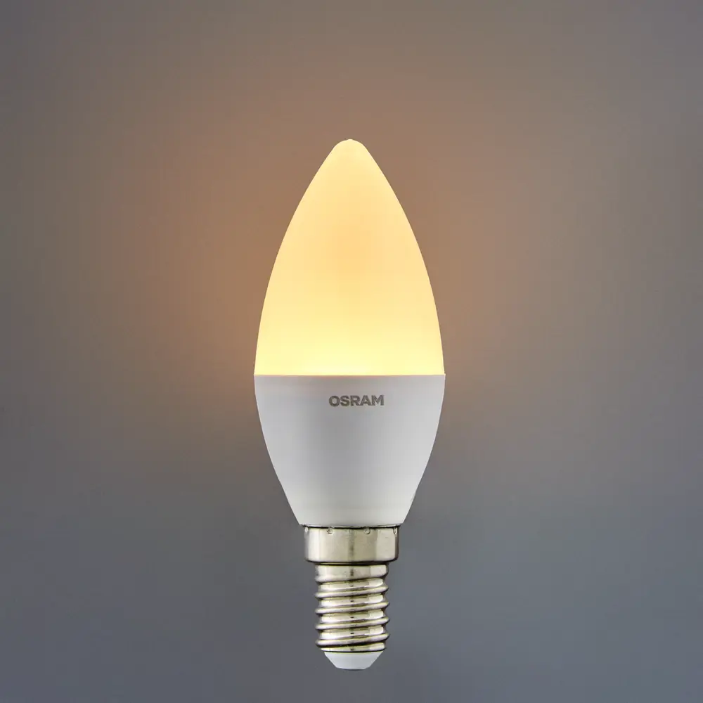 Лампа светодиодная Osram Antibacterial E14 220-240 В 5.5 Вт свеча 470 лм теплый белый свет 82807760 STLM-2010619  - Вид №1