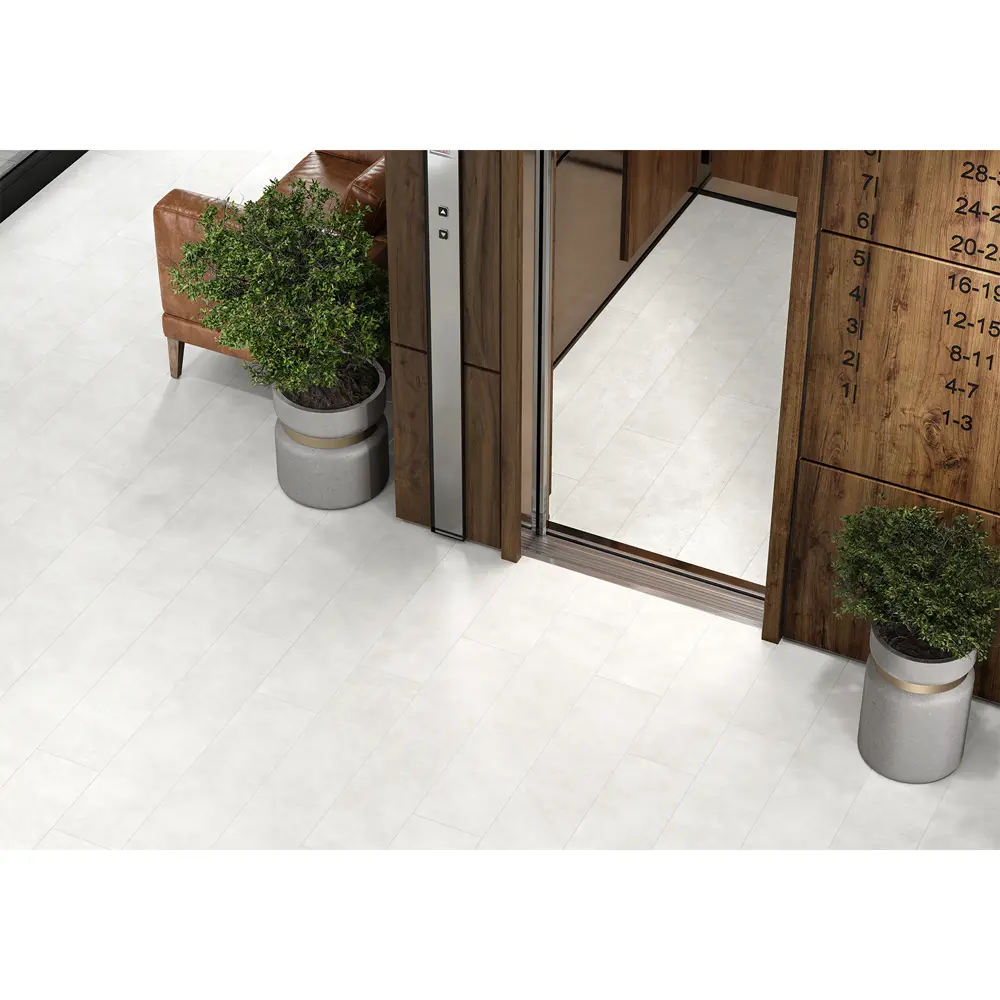 Глазурованный керамогранит Alma Ceramica Panteon 07 20x90 см 1.62 м² матовый цвет белый STLM-2009710