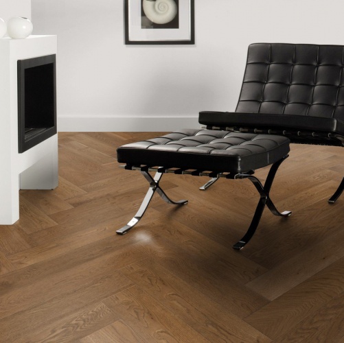 Паркет Ёлка Solidfloor New classic Шантильи Дуб Натур с брашью (Текстурированная) 610х122 мм 1195080 - Вид №2
