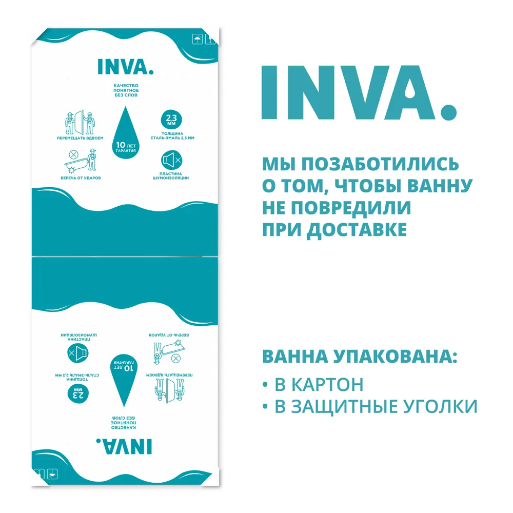 Ванна Inva стальная 140x70 см Santreyd STLM-2018577 - Вид №4