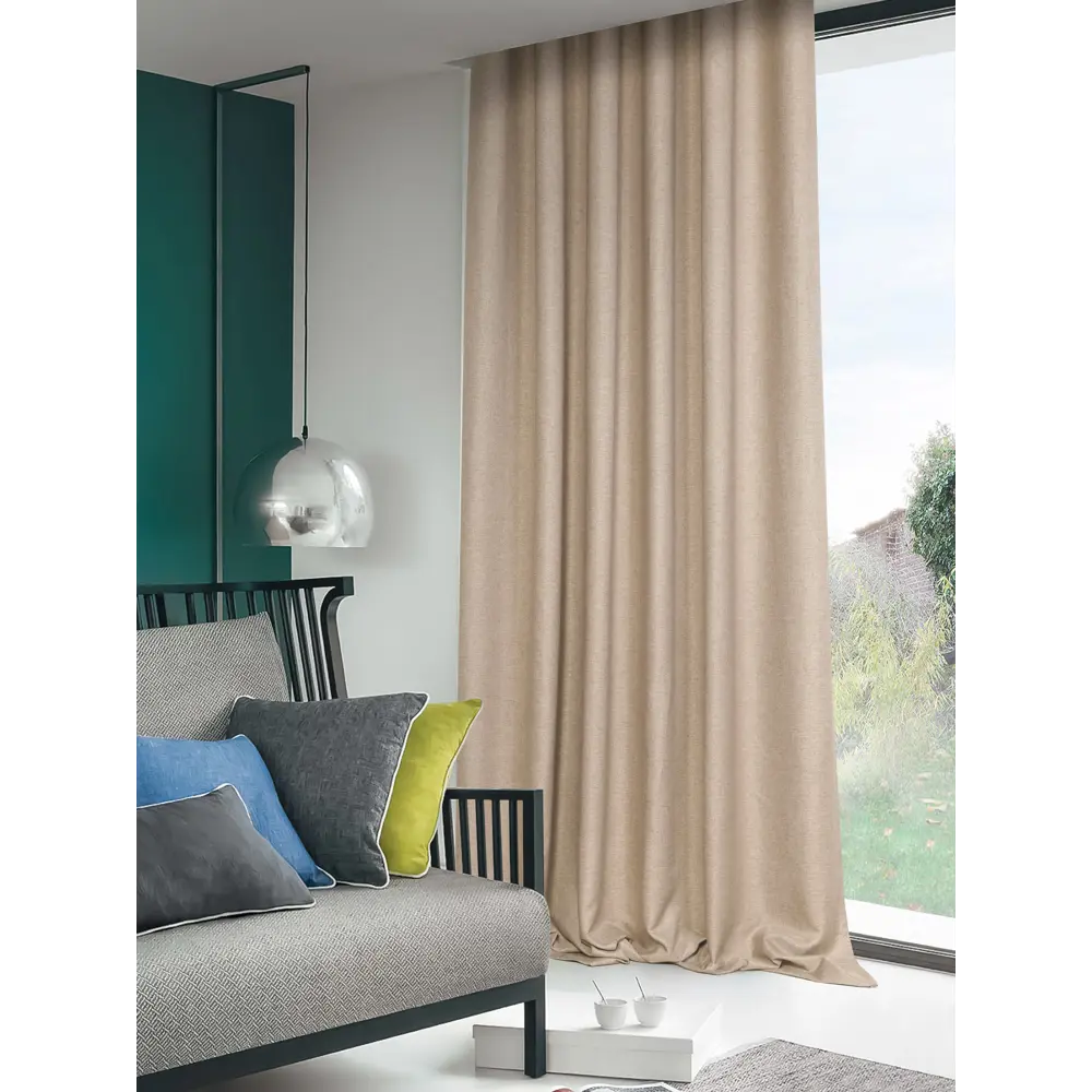 Штора на ленте Паола 200x280 см цвет бежевый MIAMOZA STLM-2050465 - Вид №3