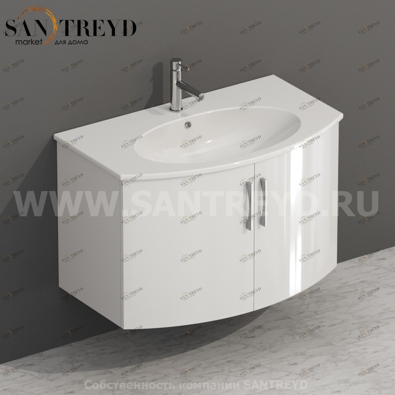 MDMA80Y064 Тумба с двумя створками 78 см серая Globo 4ALL Италия Ceramica Globo