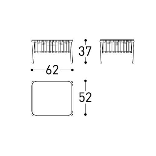 Садовый журнальный столик из синтетического волокна Varaschin крикет ARCH-00037167 - Вид №3