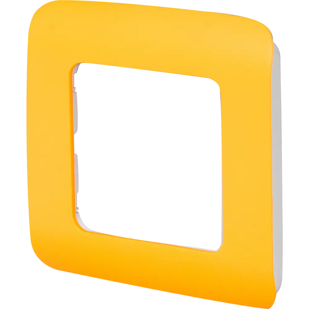 Рамка для розеток и выключателей Lexman Cosy 1 пост, цвет оранжевый STLM-2189654 - Вид №1