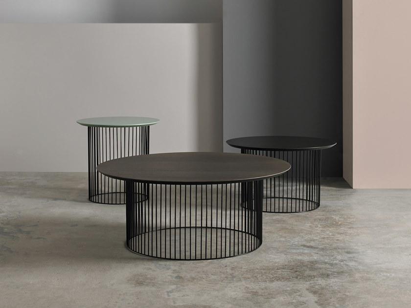 Kendo Mobiliario Круглый лакированный журнальный столик из стали и дерева sun-id-1355442 - Вид №2