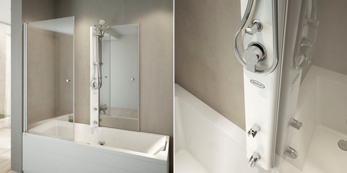 Душевое ограждение с колонной Mix 70 9448-455A Dx Jacuzzi 9448455ADX - Вид №1