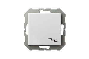 16246336 Проходной одноклавишный выключатель Эпсилон IP6 10-001-01 E/B белый без рамки 28-008 LIREGUS Epsilon