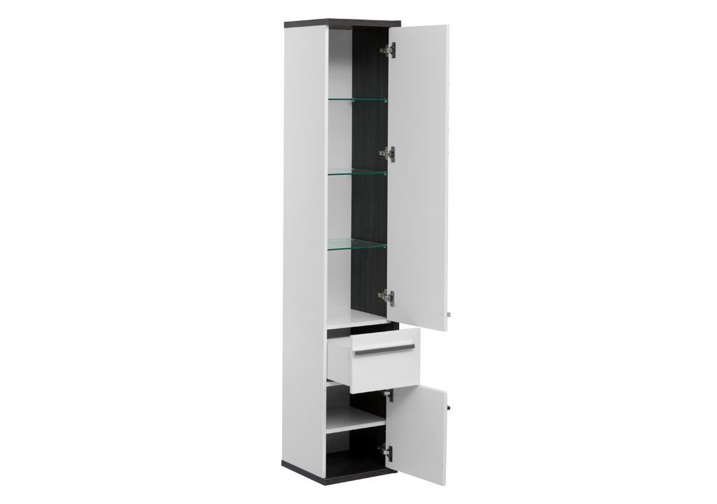 Шкаф-пенал для ванной Aquanet Фостер 35 эвкалипт мистери/белый 00202062 - Вид №1