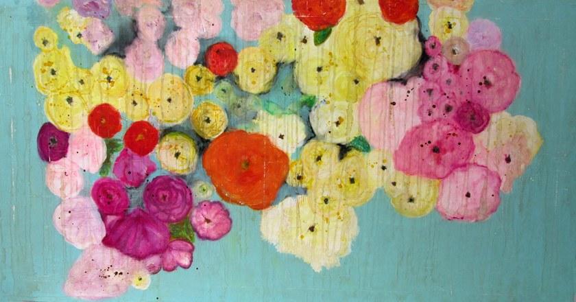 ICI ET LÀ Смешанная техника на холсте K. fabrizzi Kf30 - Вид №1