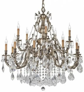 Possoni Illuminazione Люстра из полированной атласной латуни с кристаллами swarovski® Ashford 090/10+5-sw/p