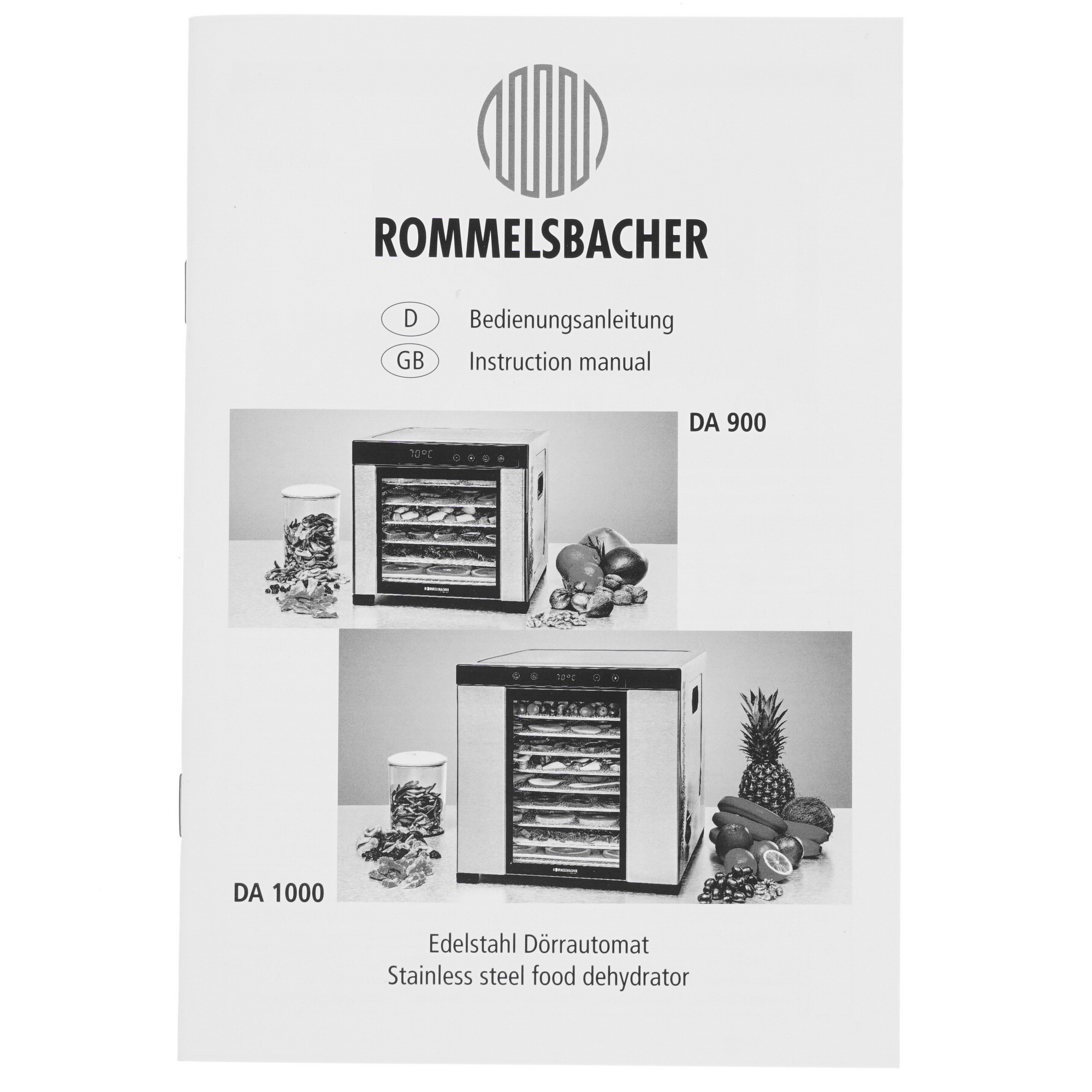 8159731 Сушилка для овощей и фруктов Rommelsbacher DA 1000 серебристый STDN-0028990 - Вид №6