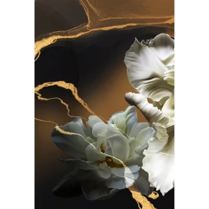 Картина на стекле Белые ирисы 1 40x60 см 85282961 STLM-2007399
