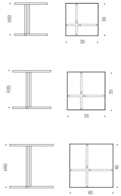 MDF Italia Низкий квадратный журнальный столик sun-id-1447106 - Вид №5