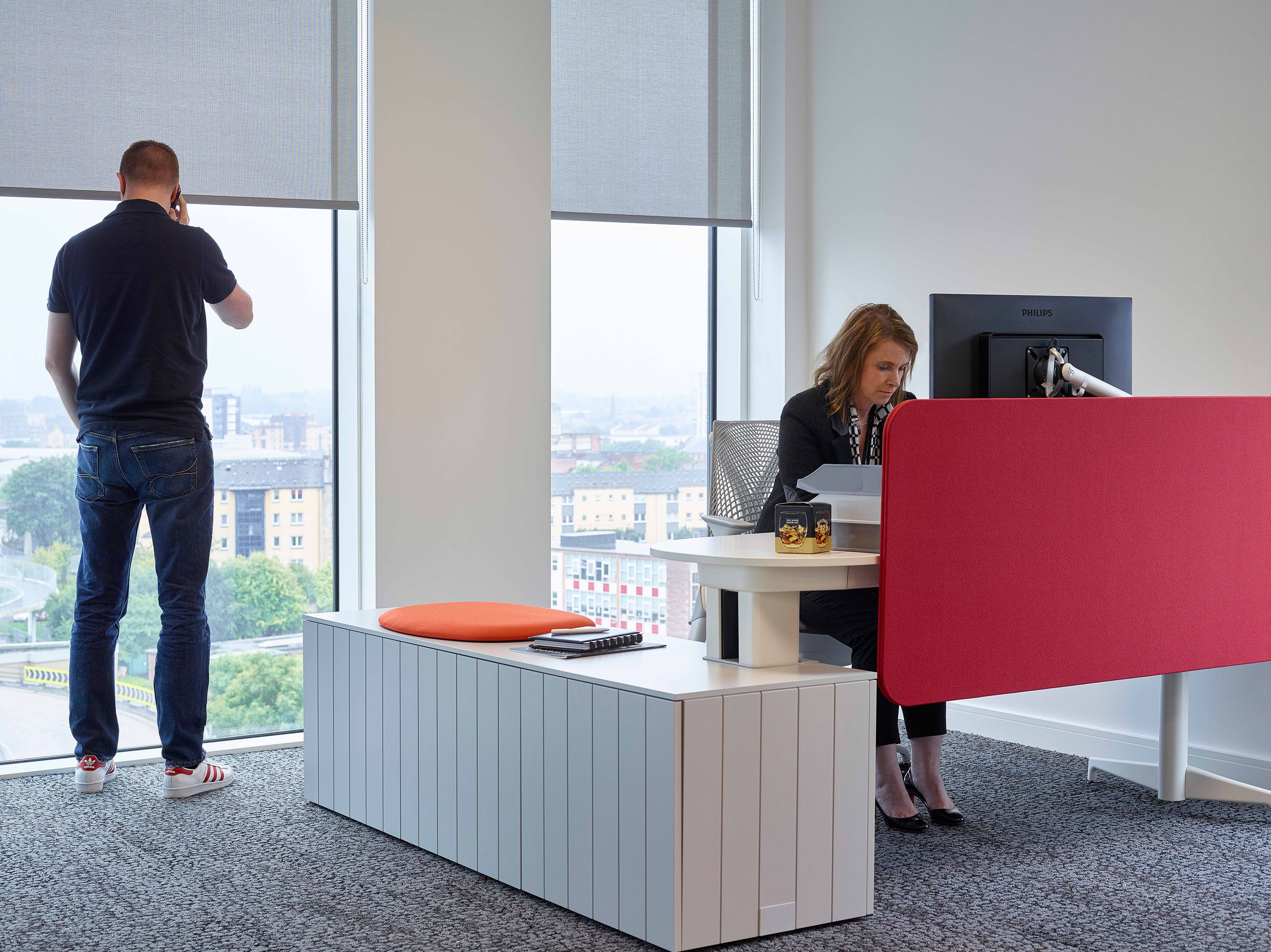 Секционный стол с регулируемой высотой и встроенной полкой Herman Miller местный ARCH-00031861 - Вид №9