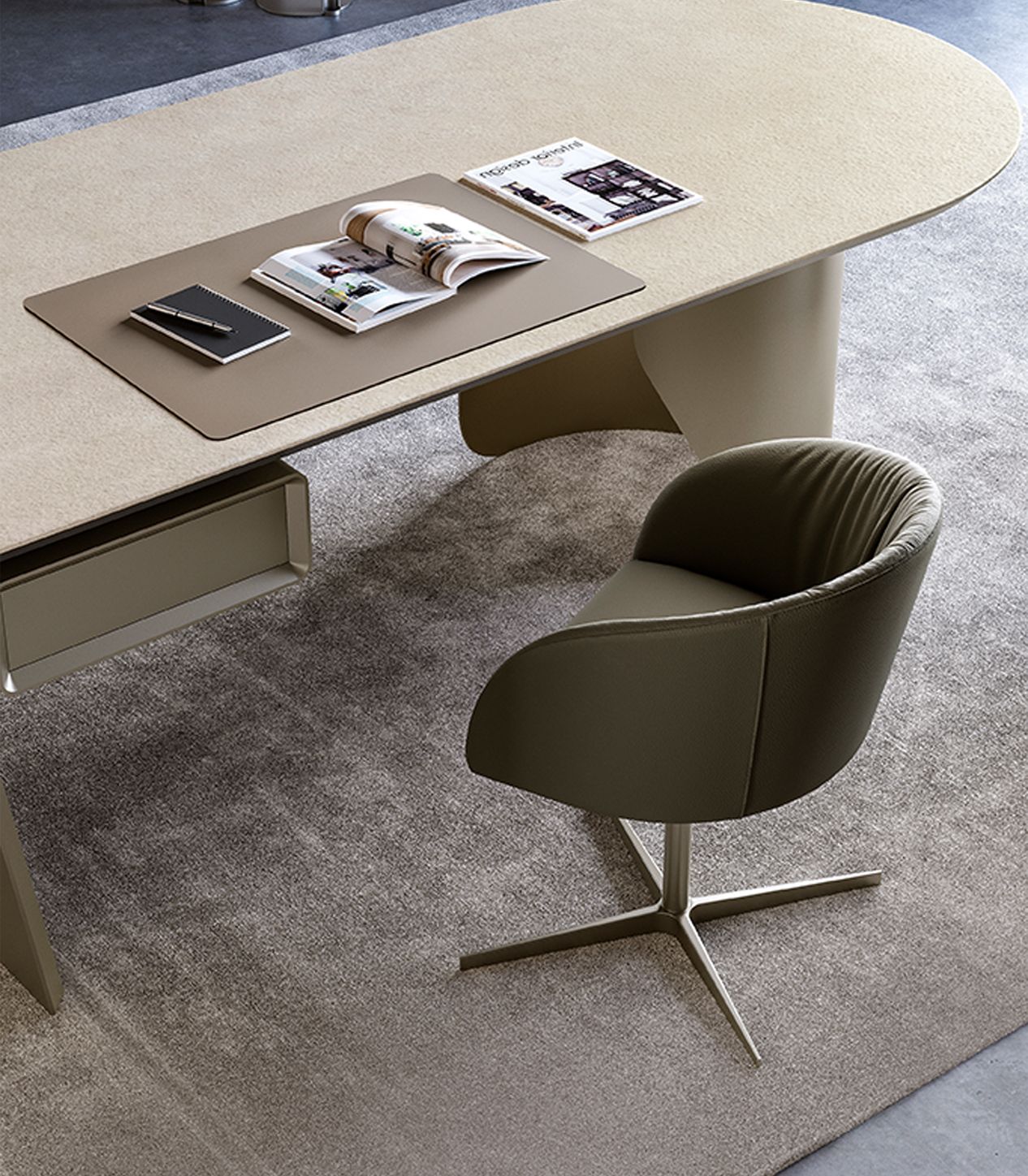 Кожаный спиц поворотный стул EFORMA Вулкан ARCH-00103599 - Вид №2