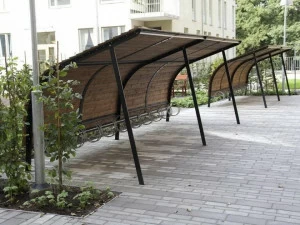 Nola Industrier Укрытие из стали и дерева для велосипедов и самокатов