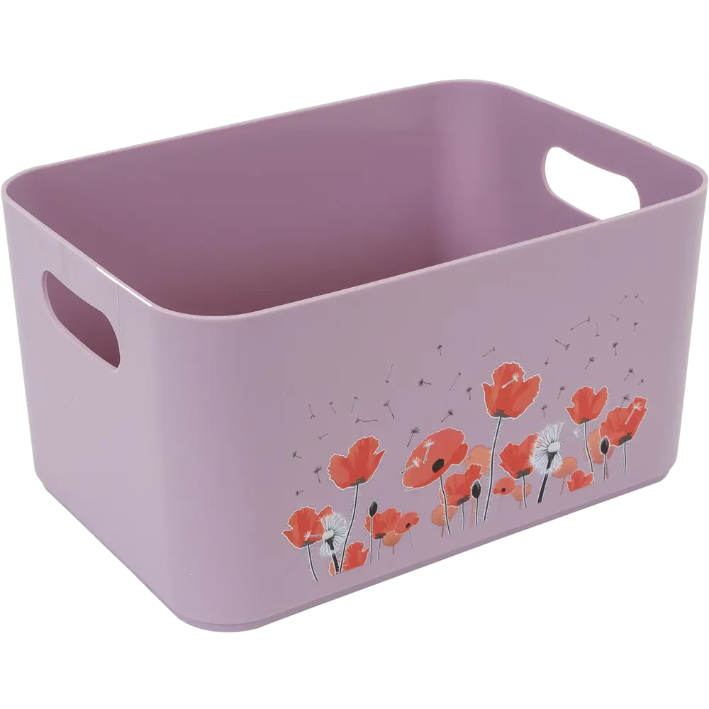 Корзина Mak 15.7x12.1x11.5 см пластик цвет сиреневый BEROSSI STLM-2195854