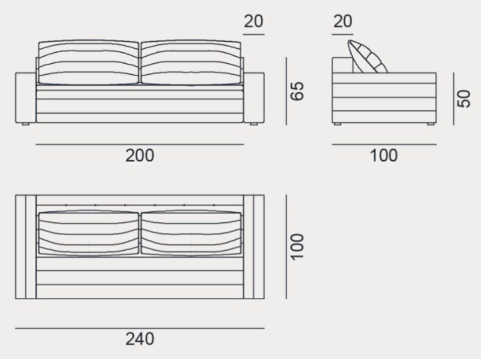3-местный тканевый диван Gervasoni Samet ARCH-00086319 - Вид №2