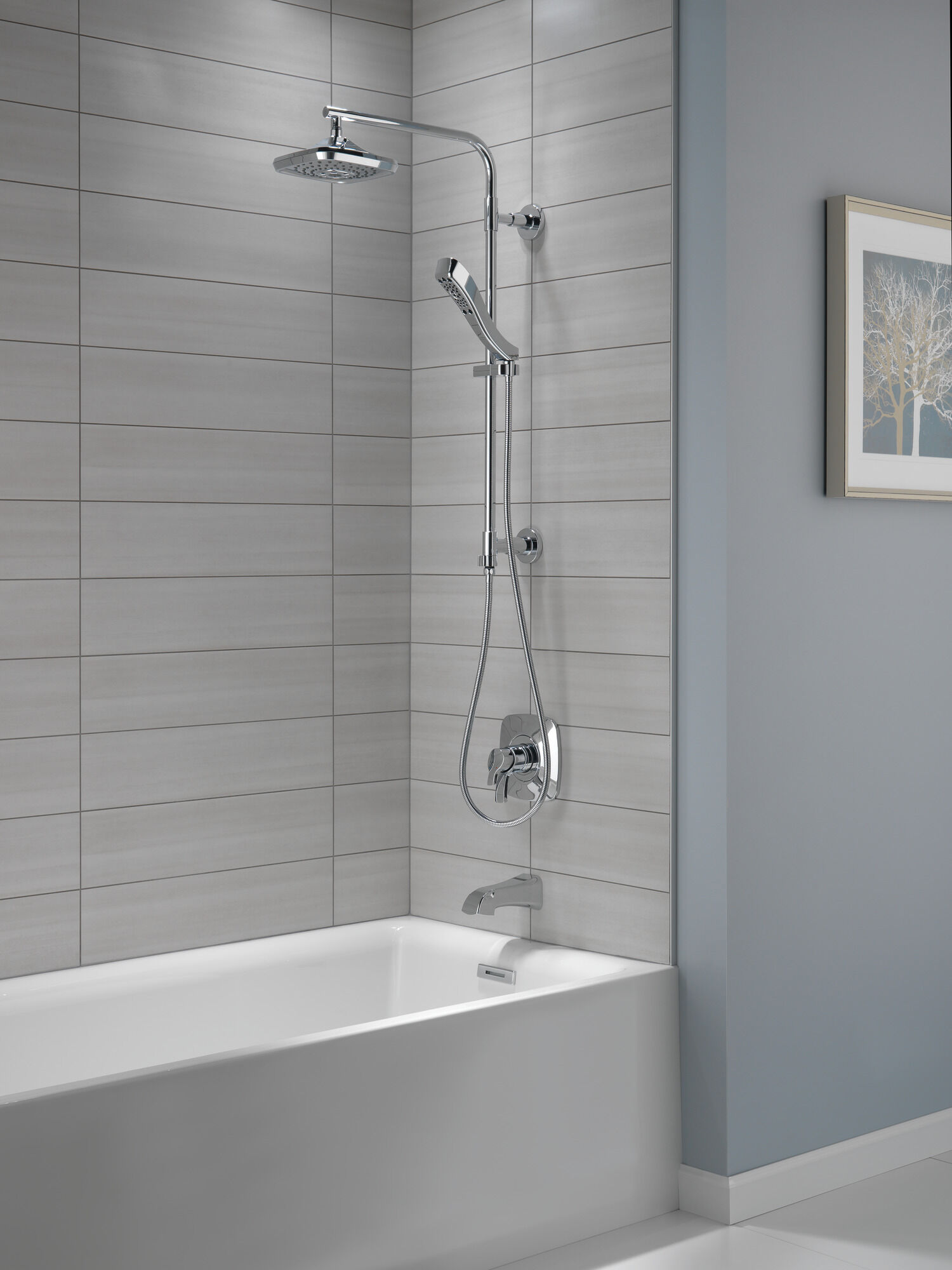 52690-RB H2Okinetic® 3-х позиционная душевая лейка Raincan Delta Faucet Universal Showering Венецианская бронза  - Вид №12