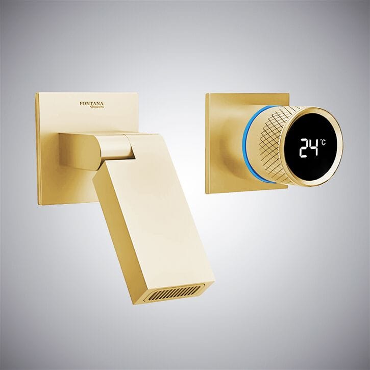 Настенный смеситель для раковины с 2 отверстиями Fontana Showers синий Синий ARCH-00139938 - Вид №2