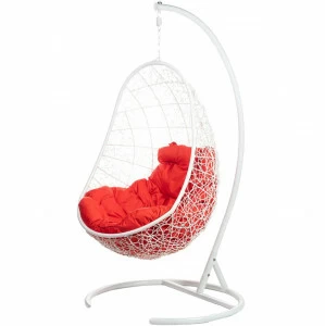 Кресло подвесное белое с красной подушкой Easy White BIGARDEN  00-3974090 Белый