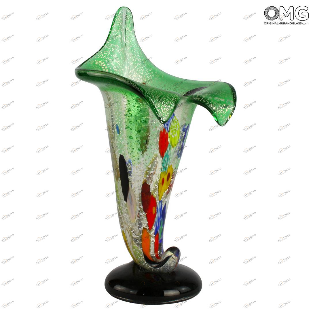 4625 ORIGINALMURANOGLASS Ваза Калла - муранское стекло OMG 15 см 