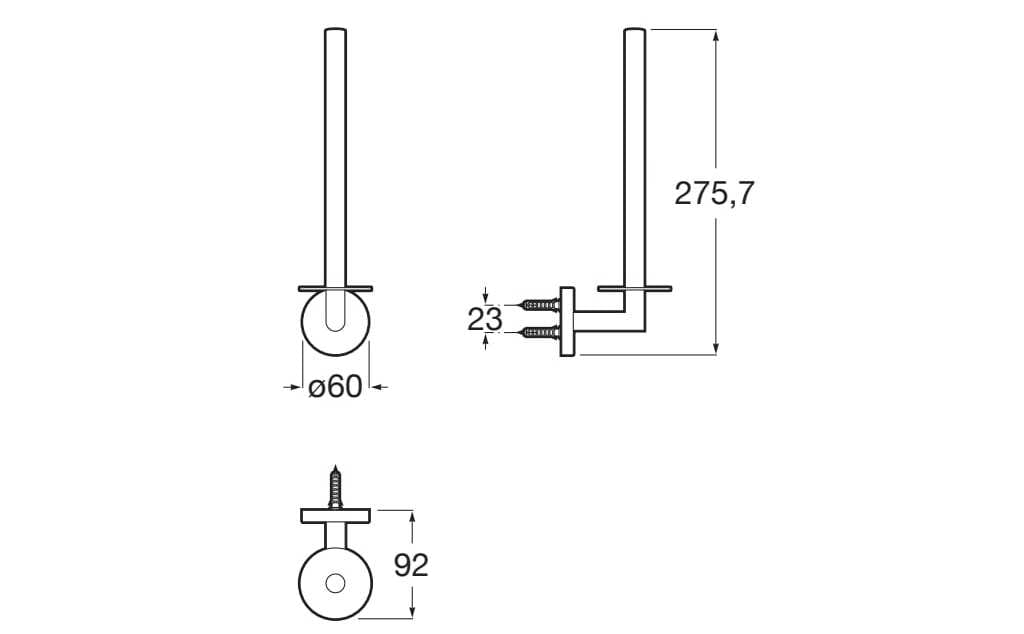 Металлический запасной держатель рулона Roca Hotels ARCH-00142415 - Вид №2